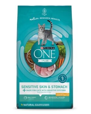 Plus Sensitive Skin Stomach Adult Cat Dry Food Turkey 1