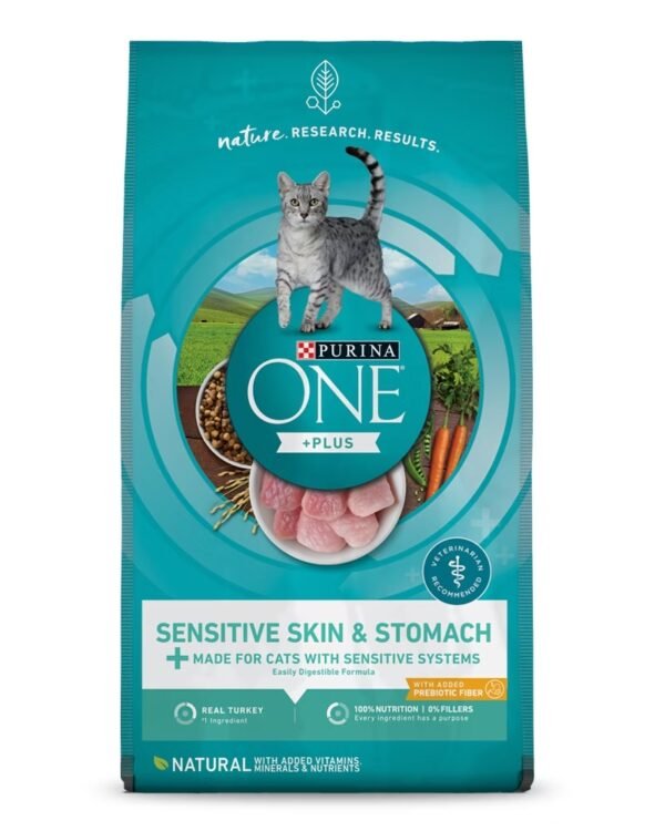 Plus Sensitive Skin Stomach Adult Cat Dry Food Turkey 1